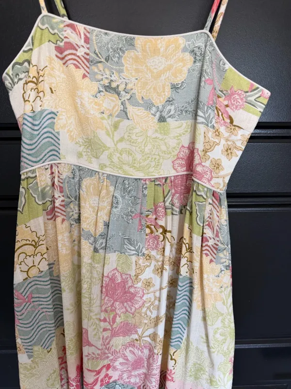 MINKPINK Floral Patchwork Midi Dress XS Cottagecore Boho - Image 5