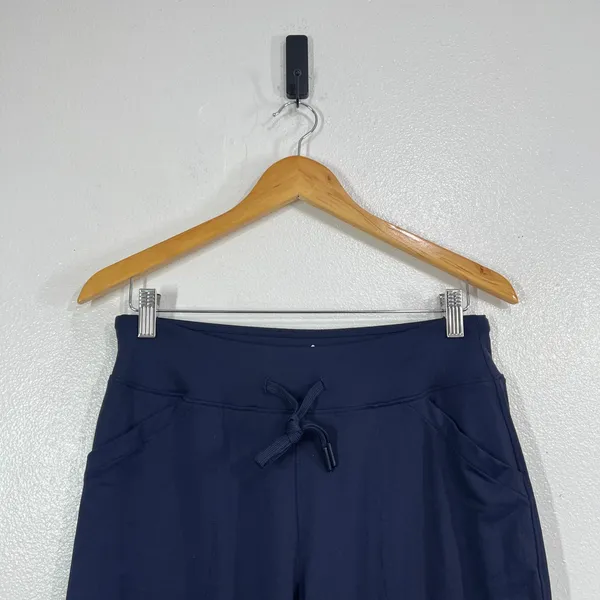 YogiPace Navy Blue Wide Leg Athletic Pants Drawstring Waist Womens Medium NWT‎ - Image 5
