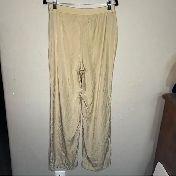 We The Free Cream High‎ Rise Flowy Side Zipper Button Beach Pants - Image 8