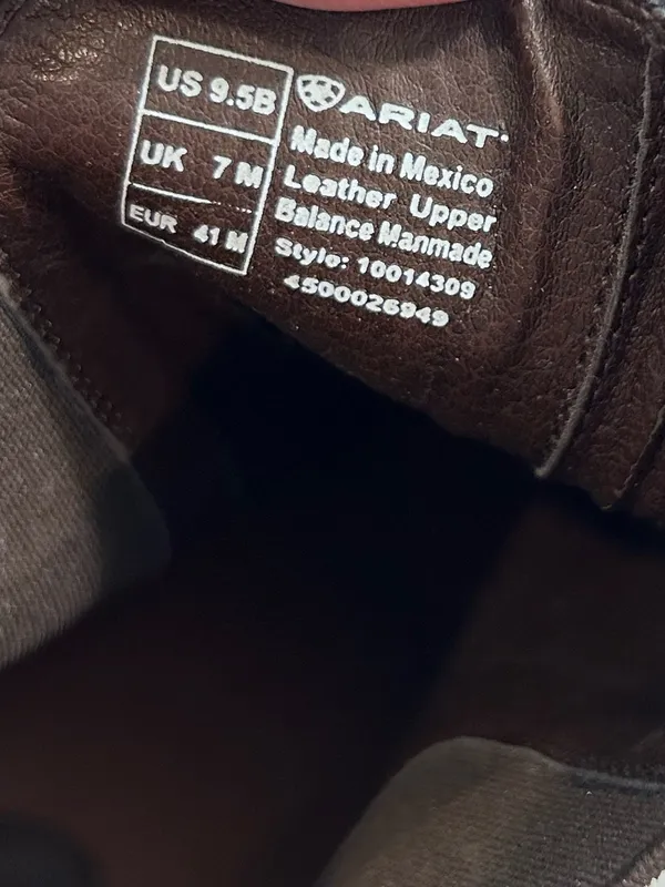 Ariat Brown Leather Womens Versant Leather Stacked Heel Ankle Boots Size 9.5‎ - Image 10