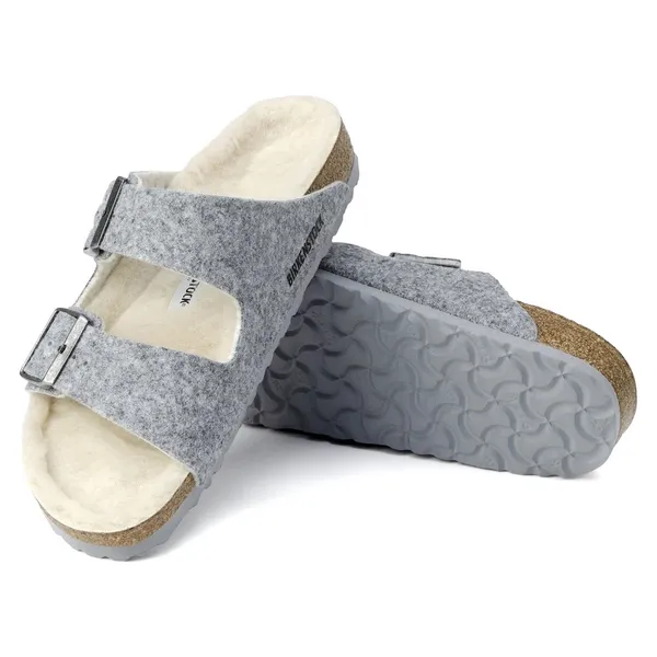 Birkenstock Arizona Rivet Wool Shearling Sandals - Image 3