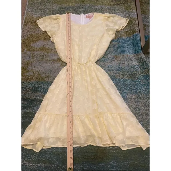 Show Me Your Mumu Merrit Cut Out Mini Dress Yellow Small Short sleeve Floral - Image 12
