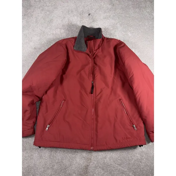 L.L. Bean Women's Reg Large Pink Zip Up‎ Jacket 0 WY23 Fleece Lined - Image 2