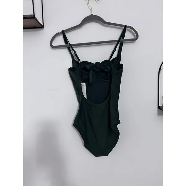 Net Quince Palm Green Italian Underwire One-Piece Swimsuit Size Small - Image 4
