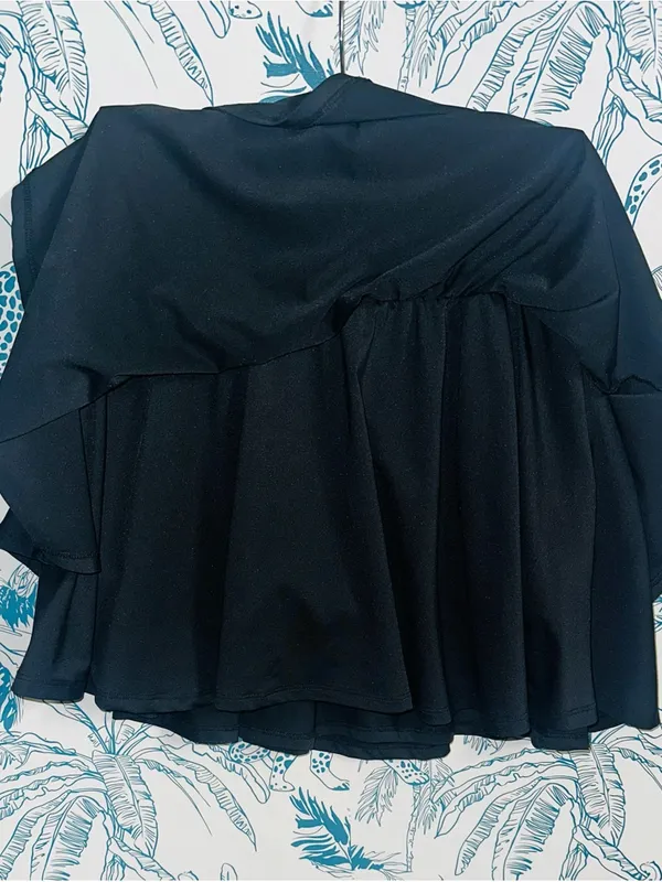 Black Women's Tiered Mini Skort Size undefined - Image 2