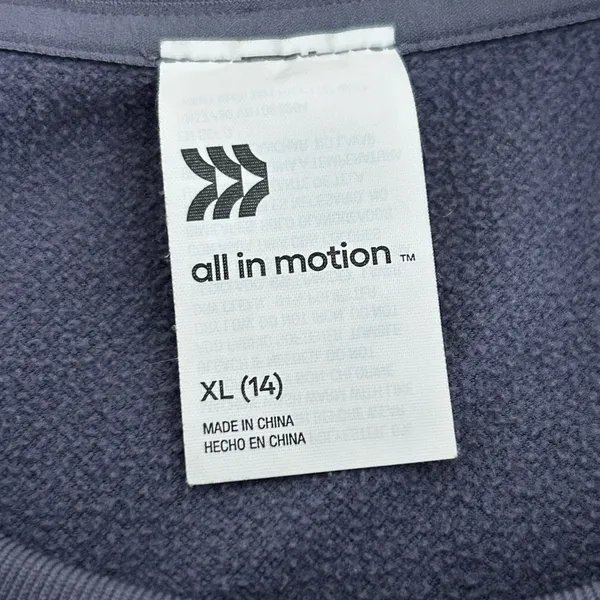 All in Motion Fleece Lined Top Gray Size XL 14 - Image 5