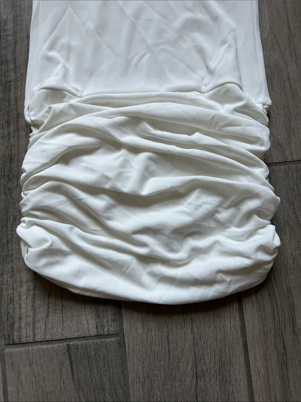Lovers + Friends White Ruched Mini Dress - Image 6