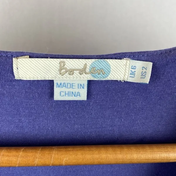 Boden Purple Short Sleeve Twist Bodice Top 2 - Image 4