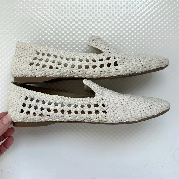 Birdies Shoes Women’s 10 The Starling Almond Toe Slip On Flats Cream Preppy Boho - Image 4