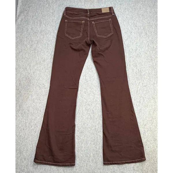 Aeropostale Jeans Flare Womens 2R Low Rise Brown Y2K Boho Indie Western Twee - Image 2