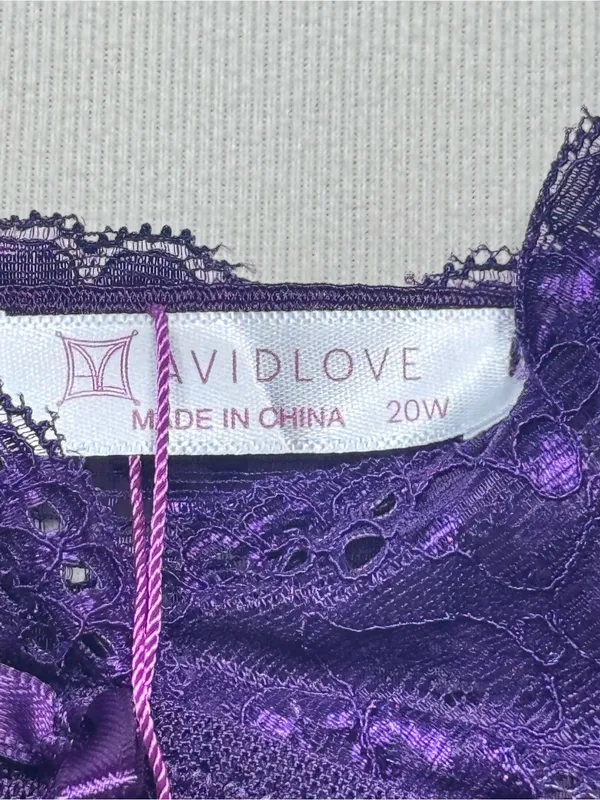 Avidlove Sexy Split Mesh Lace Floral Sheer Babydoll Lingerie 2 piece nwt - Image 5