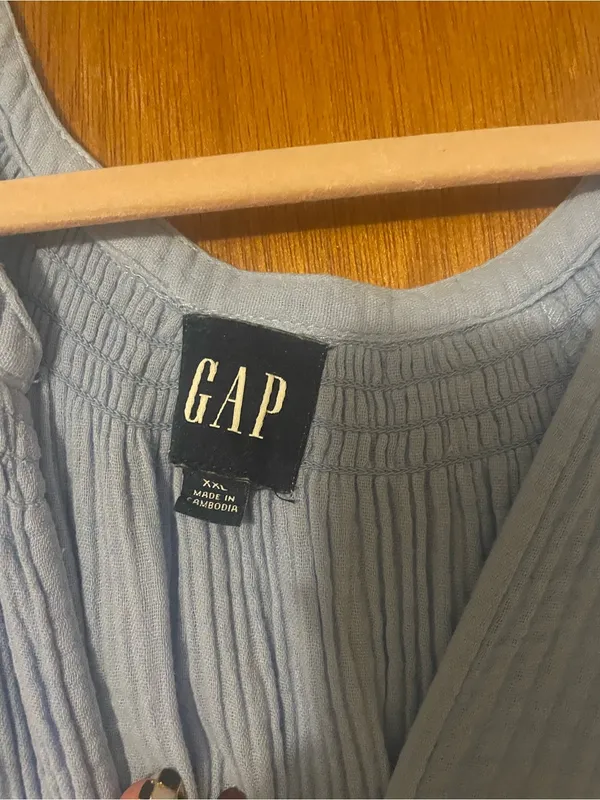 GAP Light Blue Cotton Gauze Dress - Image 2