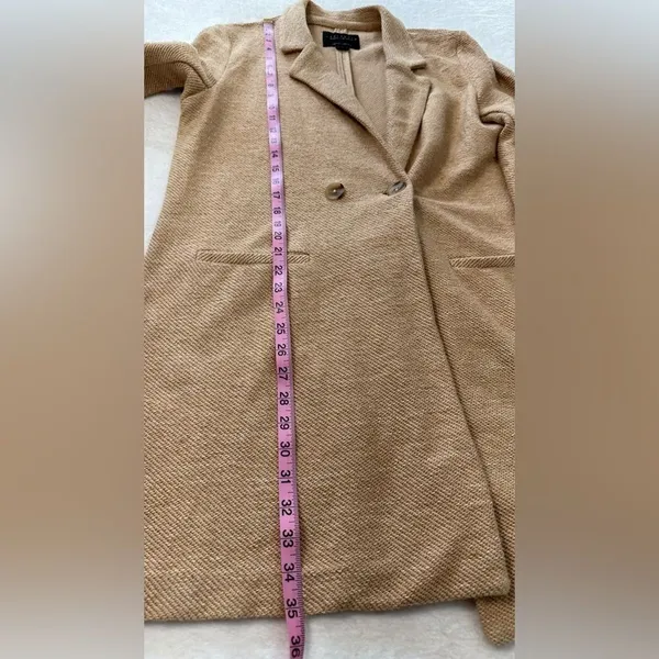 Sanctuary Carleton Cotton Blend Tan Blazer Modern Tailored Suit Jacket M - Image 10