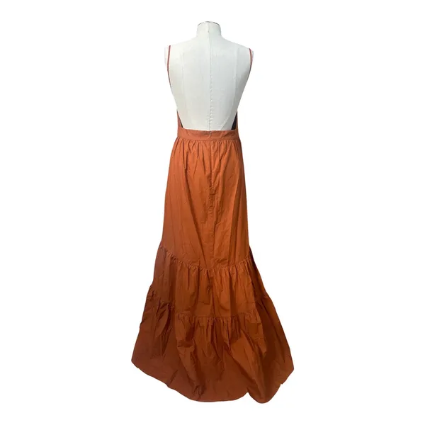 O.P.T. Dionne Cotton Tiered Boho Midi Dress in Rust Size Large NWT Cottagecore - Image 5