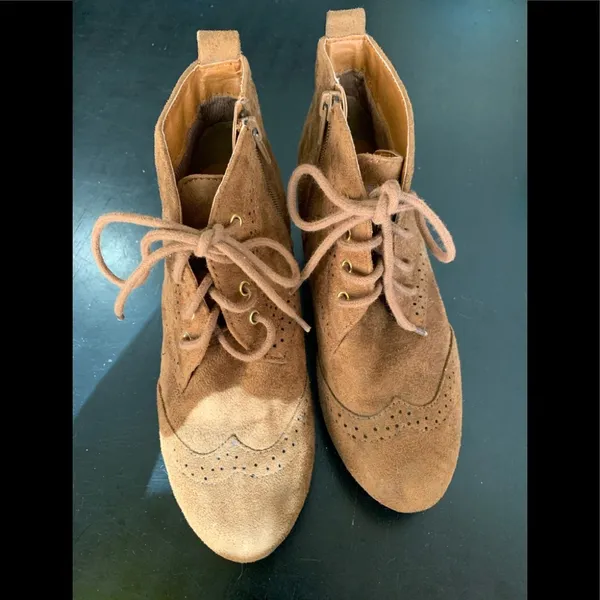 City classified wedge lace up ankle booties - Image 2
