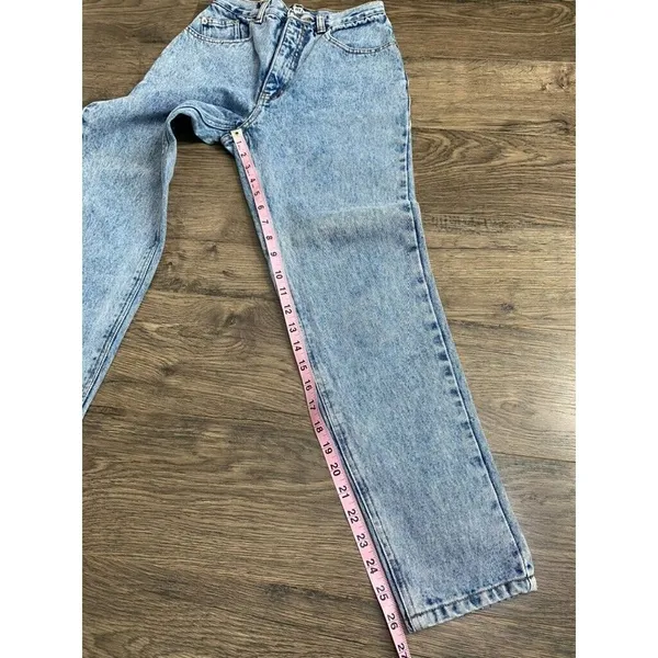 EUC Womens‎ Dakota Blue vintage high rise acidwash bow ankles jeans western SZ 7 - Image 8