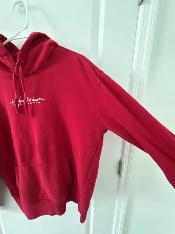 Hollister Must-Have Collection Red Hoodie Size M - Image 5