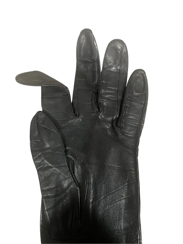 Aris Kasanova Vintage Black Leather Opera Gloves Formal Costume USA 6 1/4 - Image 3