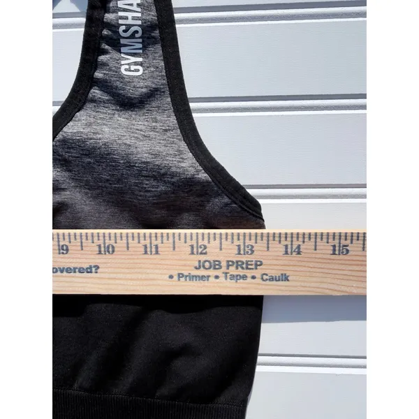 Gymshark Sports Bra Womens Small Black Racerback Athletic Workout Gym - Image 7