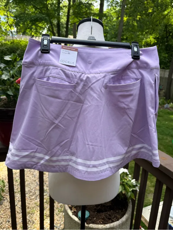 New Calia lavender Pleated Skort Skirt Size 10 L Pickleball Golf Tennis NWT - Image 5