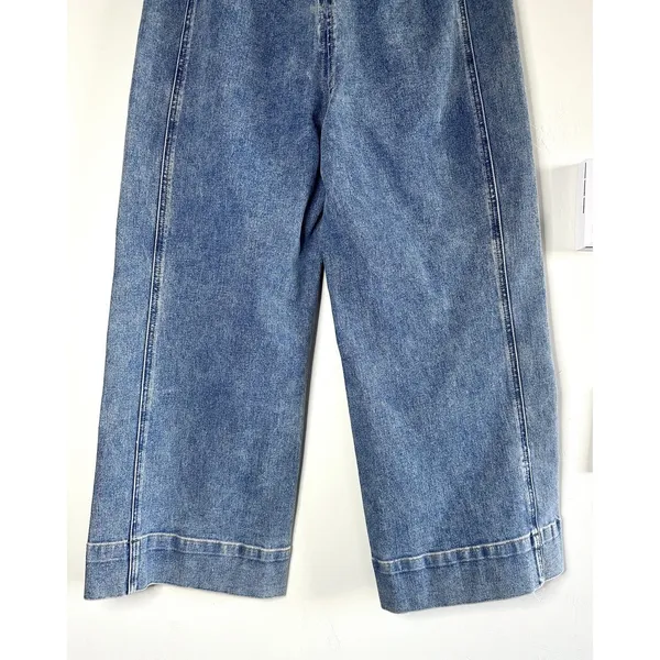 White House‎ Black Market Extra High Rise Wide Leg Crop Jeans Size 10 Bare Back - Image 12
