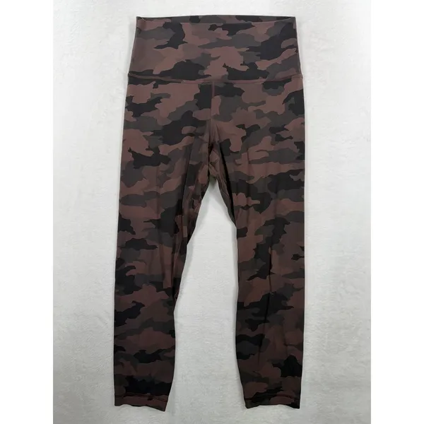 Lululemon Sz 8 Align Crop 23" Heritage 365 Camo Brown Earth Multi Cropped W6BD6S - Image 3