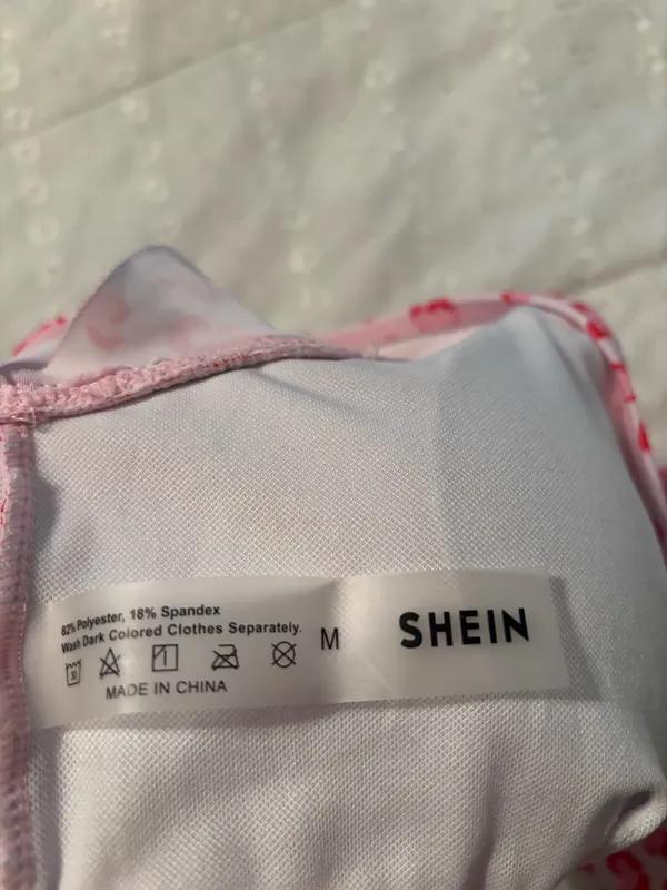 Shein Pink Leopard High-Waisted Bikini Set - Image 3