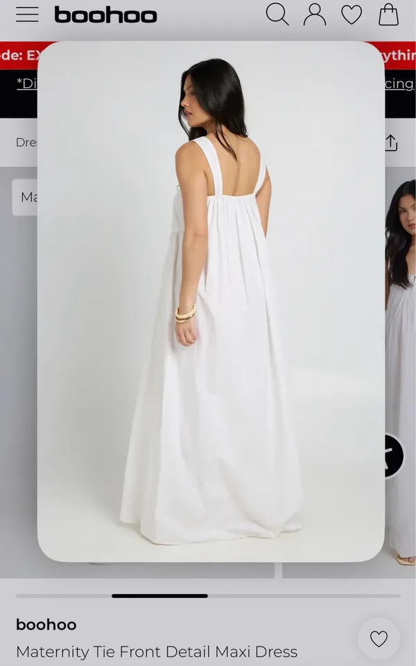 Boohoo Tie Front Detail Maxi Dress - Image 2