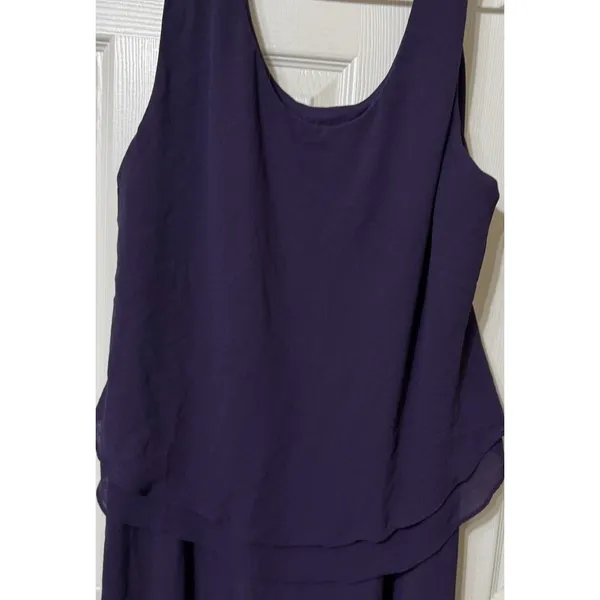 Studio 1 Sleeveless Purple Formal Gown Lined‎ Women's Size 16 Sequins and Beads - Image 8