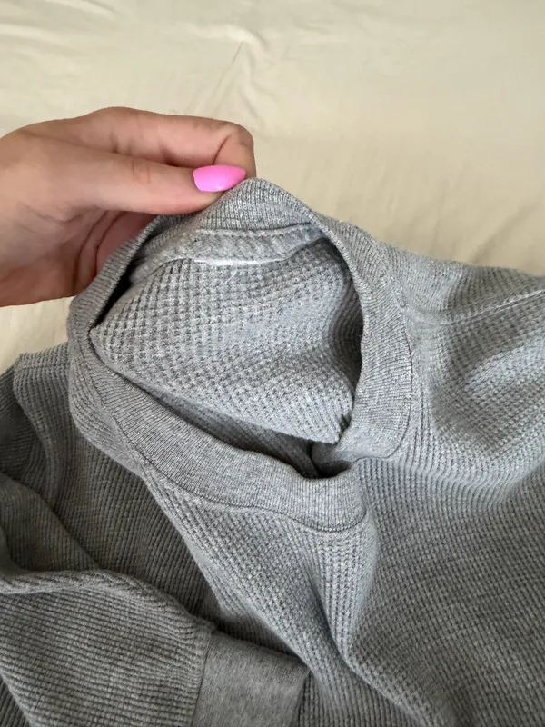 Vintage waffle knit tee Gray Size L - Image 4
