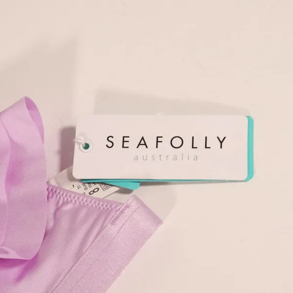 NWT Seafolly X Revolve Shine On Fixed Tri Bikini in Lilac - Image 4