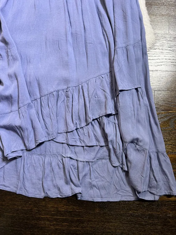 Baltic Born Hannah Dusty Blue Midi Boho Lace Dress Large - Image 7