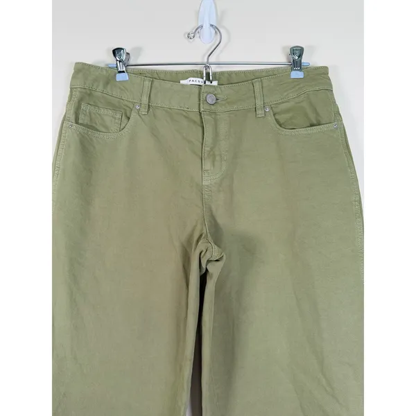 PacSun Low Rise Baggy‎ Jeans Olive Green Wide Leg Denim Pants Womens 28 - Image 2