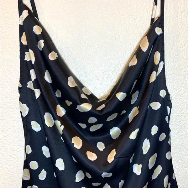 Women's Pretty Little Thing Leopard Print Satin Cowl Neck Maxi Dress Size 10 - Image 2