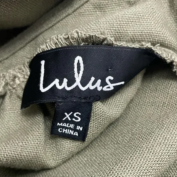 Lulus Feeling the Breeze Olive Green Buttoned Halter Backless Midi Dress Size XS - Image 8
