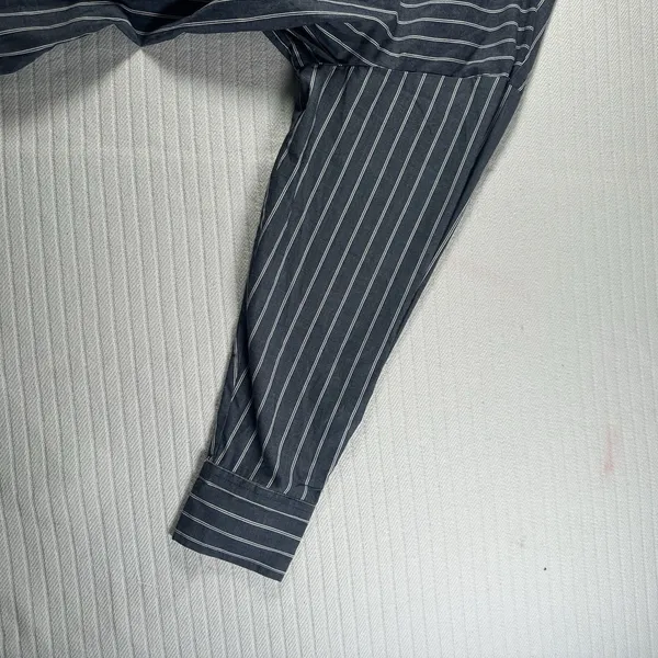 Abercrombie & Fitch Women’s XSP Striped Button Up Shirt Blue Slim Fit - Image 7