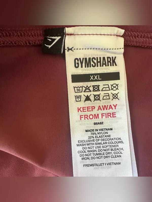 Gymshark Full Length Leggings Women’s XXL Maroon Gym Workout Activewear Athletic - Image 6