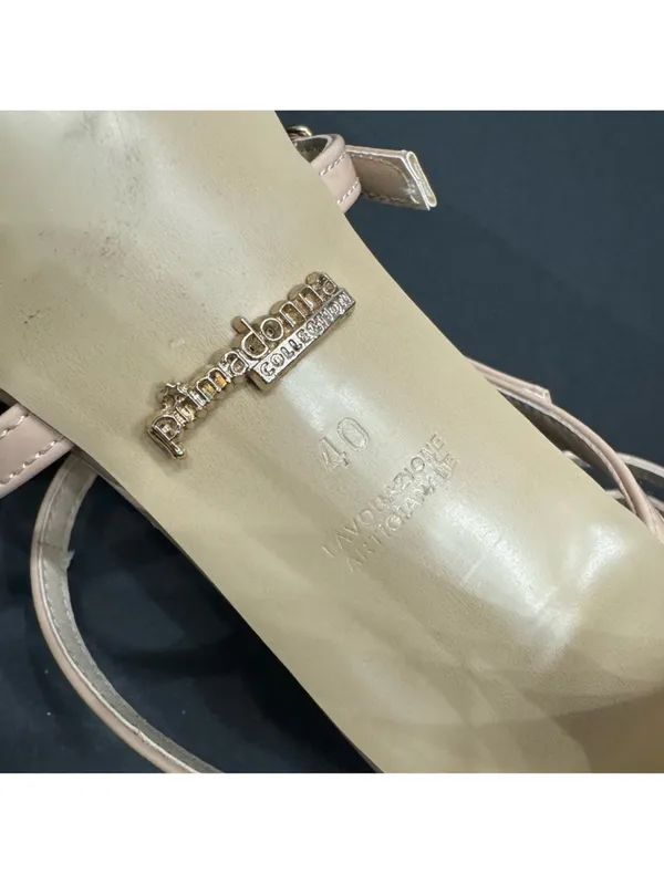 Primadonna Collection Nude Strappy Sandals Tan Size 9 - Image 4