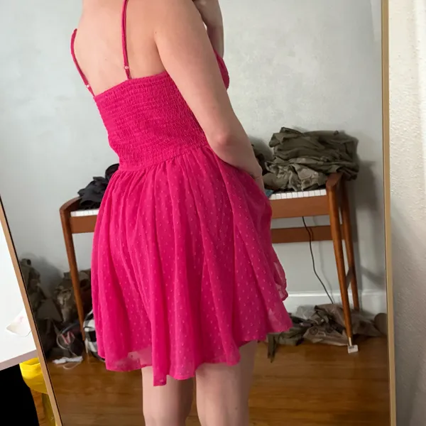Bright Pink Flowy Romper Size L - Image 8