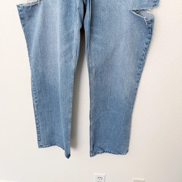 [Abercrombie & Fitch] The Baggy Mid Rise Jeans Side Slit Cuts NWT Sz 32 Long 14L - Image 6