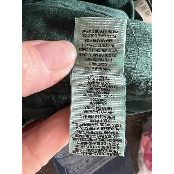 New Free People Denim Jean Skirt “ Zip It Up” Green Wilderness Size 25‎ - Image 7