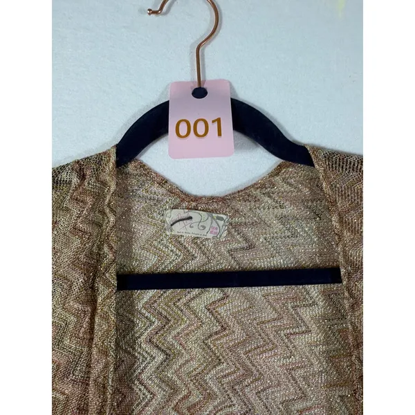 Free People Cairo Shimmer chevron Kimono Cardigan duster OS - Image 5