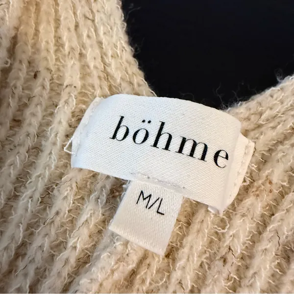 Bohme Cozy Cream‎ Cardigan Sweater - Image 3