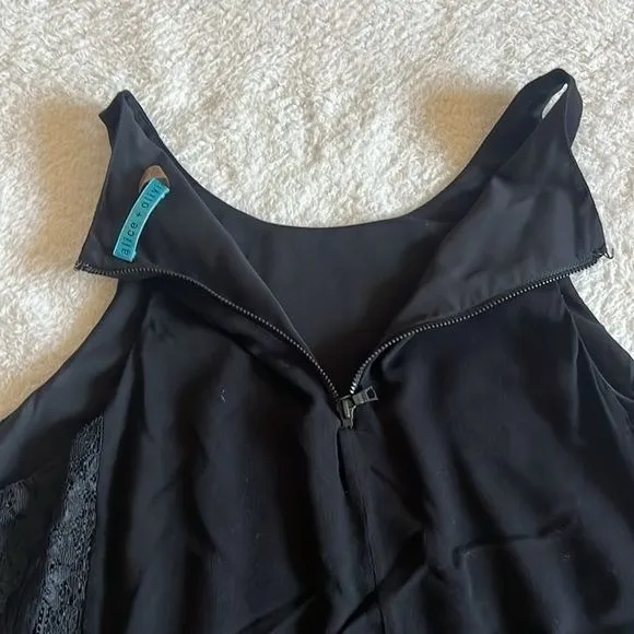 Alice + Olivia Lace Sleeveless Blouse Black Size M Cocktail Evening Top - Image 8
