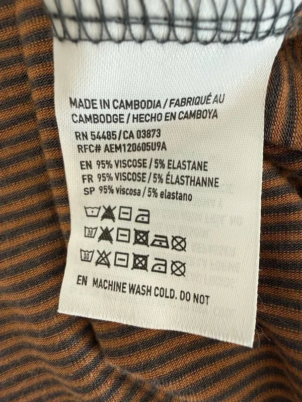 American Eagle Soft & Sexy Striped Tunic Size M Brown - Image 5