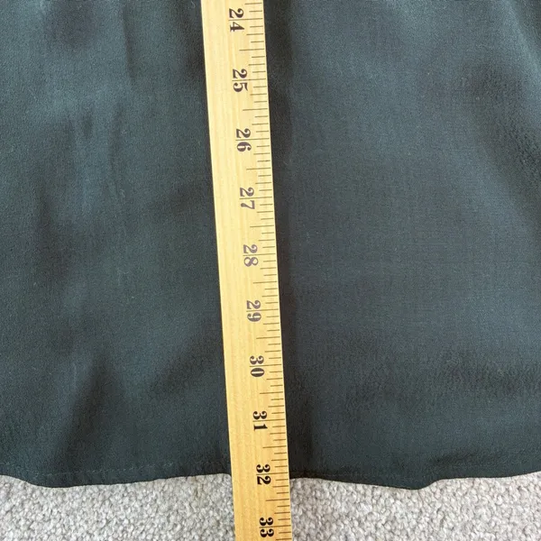 Abercrombie &‎ Fitch Wrap Mini Dress Womens S Green Long Sleeve Romantic Modest - Image 4