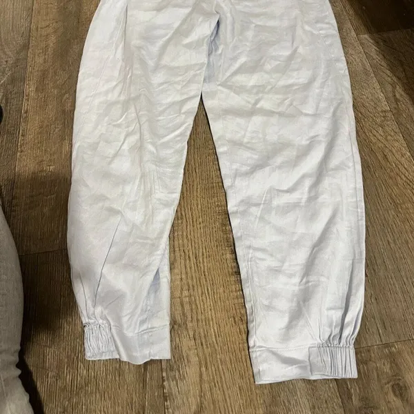Babaton small blue‎ linen blend pants - Image 2