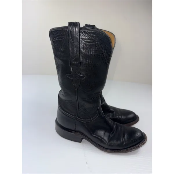 Lucchese Women 5B Classics Roper Black Boots L5512RR L4002 57943 Made In USA - Image 3