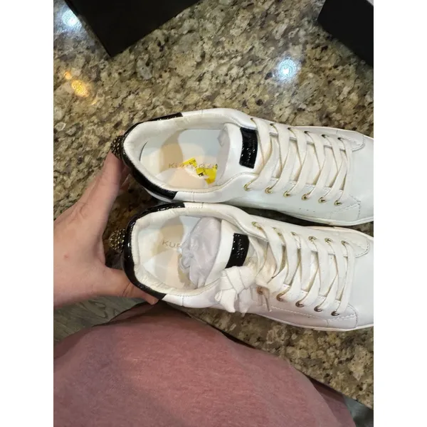 Kurt Geiger London Laney Womens Size 40 US 9 Sneakers Black White Leather Bird - Image 8