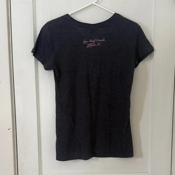Harley-Davidson Women's Dark Gray Star & Stripe American Flag Tee - Image 3